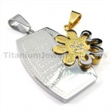 Gloden Titanium Lovers Pendants-Free Chains 19111