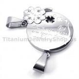 Four Leaves Clover Titanium Lovers Pendants-Free Chains 19117