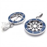 Anchor and Rudder Titanium Lovers Pendants-Free Chains 19368