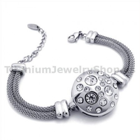 Womens Titanium Bracelet with Diamonds 19348