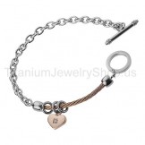 Sweetheart Cable Titanium Bracelet