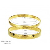 Gold Tungsten Intricate Multifaceted Design Bangle C887