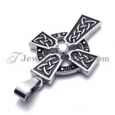 Gorgeous Titanium Cross Pendant with Zircon