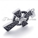 Gorgeous Titanium Cross Pendant with Zircon