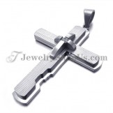 Silver Titanium Cross Pendant