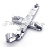 Gorgeous Titanium Cross Rhinestones Pendant