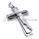 Gorgeous Silver Titanium Cross Pendant