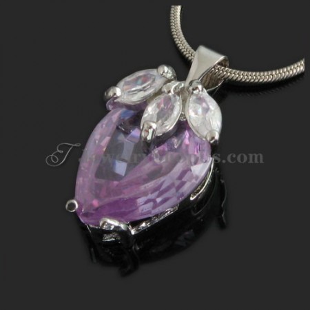 Beautiful Strawberry Shape Alloy Pendant with Zircons