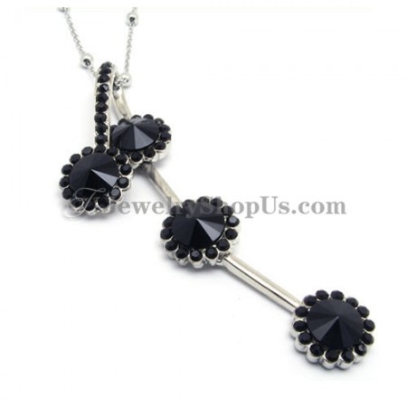 Elegant Alloy Flowers Pendant with Zircons