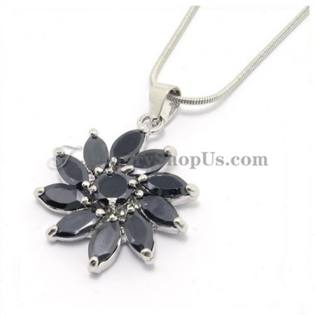 Fashion Flower Zircons Alloy Pendant