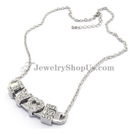 Elegant Words "LOVE" Alloy Rhinestones Pendant