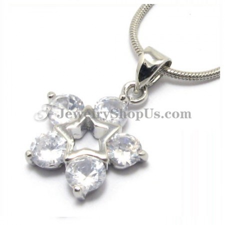 Beautiful Star Shape Alloy Pendant with Zircons