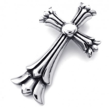 Finely Processed Color Brilliancy Stable Quality Titanium Cross Pendant