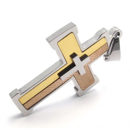 Modern Design Color Brilliancy to Win Warm Praise from Customers Titanium Cross Pendant