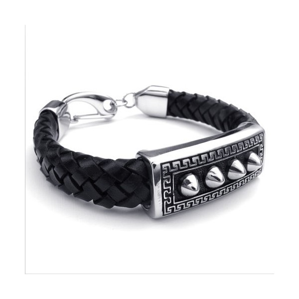 Deft Design Delicate Colors Reliable Quality Titanium Leather Bracelet ...