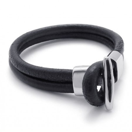 Skillful Manufacture Delicate Colors Reliable Quality Titanium Leather Bracelet