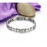 Superior Quality Female Sweetheart Titanium Bracelet With Rhinestone