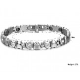 Superior Quality Female Sweetheart Titanium Bracelet With Rhinestone