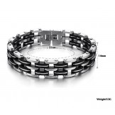 Quality and Quantity Assured Male Titanium Silicone Bracelet 