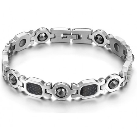 Stable Quality Male Health Titanium Lodestone Bracelet 