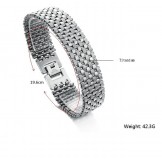 High Quality Male Concise Titanium Bracelet 