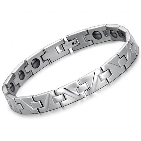 Easy to Use Antifatigue Titanium Lodestone Bracelet