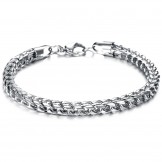 Quality and Quantity Assured Male Classic Titanium Bracelet 