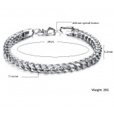 Quality and Quantity Assured Male Classic Titanium Bracelet 