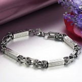 Reliable Reputation Male Concise Titanium Bracelet 