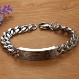 to Enjoy High Reputation at Home and Abroad Male Titanium Bracelet 