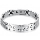 Superior Quality Health Titanium Bracelet With Diamond