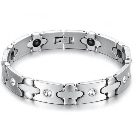 Superior Quality Health Titanium Bracelet With Diamond