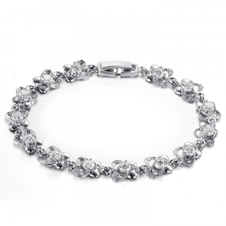 Wide Varieties Female Platinum Plating Titanium Bracelet 