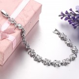 Wide Varieties Female Platinum Plating Titanium Bracelet 