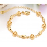 The Queen of Quality Female Apple Shape 18K Gold-Plated Bracelet 