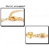 The Queen of Quality Female Apple Shape 18K Gold-Plated Bracelet 