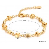 The Queen of Quality Female Apple Shape 18K Gold-Plated Bracelet 