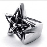 Titanium Five-pointed Star Ring