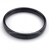 3mm Black Titanium Smooth Ring