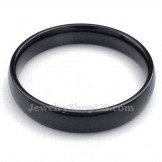 4mm Black Titanium Smooth Ring