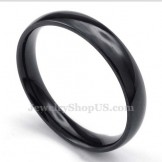 5mm Black Titanium Smooth Ring