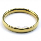 3mm Gold Titanium Round Ring