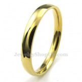 3mm Gold Titanium Round Ring