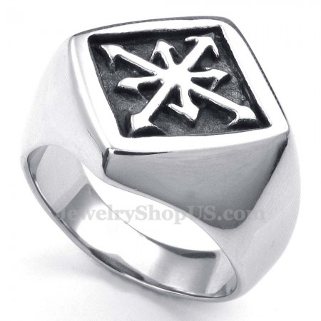 Titanium Arrow Cross Ring