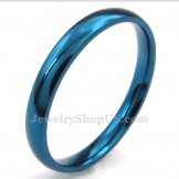 3mm Titanium Round Blue Ring