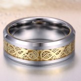 Man Fashion Personality Titanium Rings with Dragon Patterns 