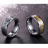 Man Fashion Personality Titanium Rings with Dragon Patterns 