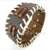 Men's Leather Titanium Bracelet