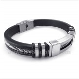 Men's Titanium Rubber Bracelet