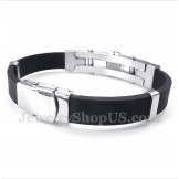 Men's Titanium Rubber Bracelet